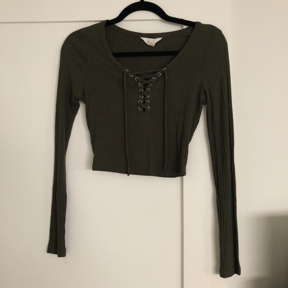 Sun & Shadow Long Sleeve Crop Top